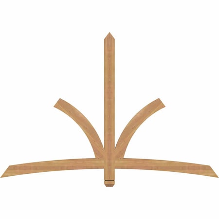 Ekena Millwork Davenport Timber Gable Bracket, Western Red Cedar, 72"W x 48"H x 1 1/2"D x 3 1/2"F, 16/12 Pitch GBW072X48X0204DAV00SWR